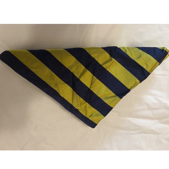 RUGBY Silk Hand Made in Italy Pocket Scarf - 12" x 12" - Picture 2 of 5